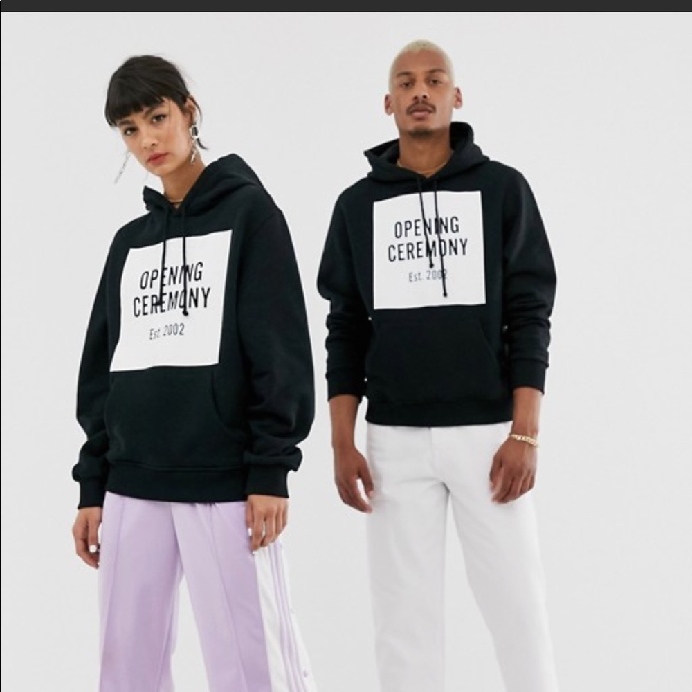 NWT Opening Ceremony box logo Hoodie - Picture 1 of 11